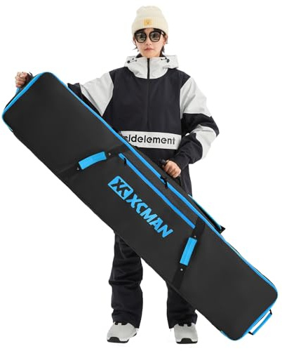 XCMAN Snowboard Padded Bag for Air Travel - Fully Padded Ski Bag Waterproof Snowboarding Bag for Travel Snowboard Boots 165cm