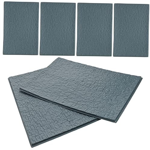 WESIEVYA 6blätter Miniatur Dachziegel Für Modellbau Simulation Kleine Dachziegel DIY Materialien Für Miniaturhäuser Teilen Dekor Für Sandkasten Und Garten