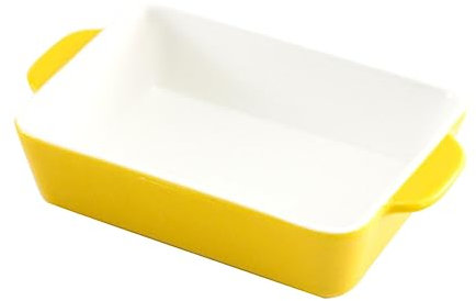 Garneck Teglie Da Forno in Ceramica Vassoio Speciale Per Forno A Microonde Teglia Da Forno in Ceramica Gialla Tocco Delicato
