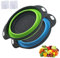 Set 2 Pezzi Grande Scolapasta in Silicone Pieghevole, Cucina Pieghevole sopra Il Lavandino del Silicone Colander/Setacci, Lavabili in Lavastoviglie(28.5CM)