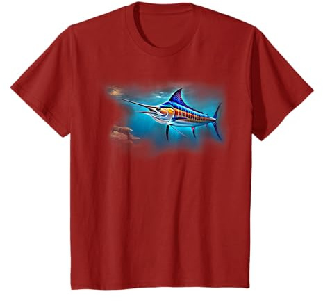 Ropa de pesca Blue-Marlin para pescador de Blue-Marlin Camiseta