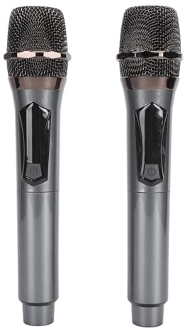 Keenso Microphone de Performance Exceptionnelle LED pour Les Stades Spéciaux Microphone à Main, sans Fil Dynamique 2PCS