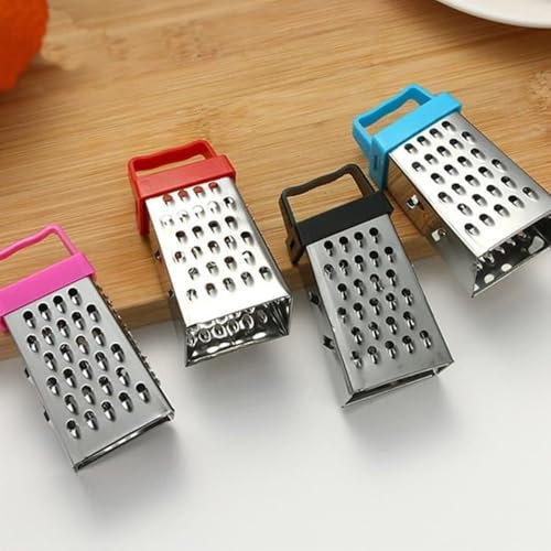 Mini grattugia a quattro lati in acciaio inox, multifunzione, utensili da cucina, 1 pezzo