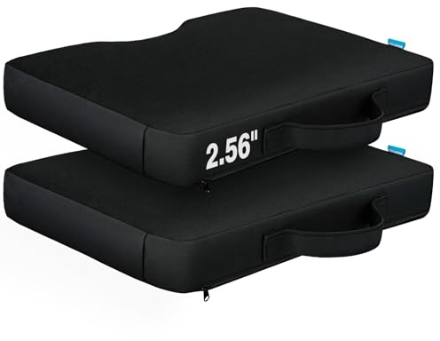 Allhercom Stadium Seat Cushions for Bleacher, Portable Extra Thick Bleacher Cushion with Handle, Waterproof Stadium Seat Pads for Hard Chair for Baseball Football Outdoor Indoor Events, 2PCS