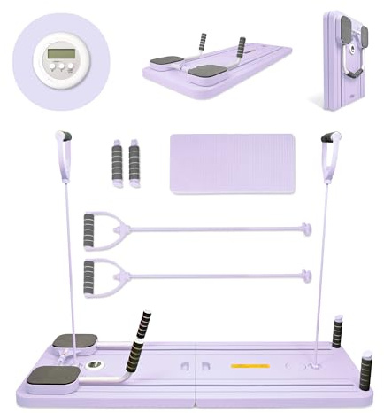 Kayman Pilates Board – Compact Foam & PP Exercise Platform with Auto Rebound – Foldable, Stable & Versatile – Space-Saving Workout Board for Home Gym – 105.7×40.6×6.8cm (Purple)