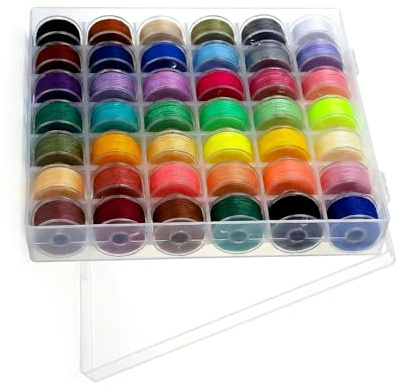 36 PCS Sewing Machine Bobbin Threads with Bobbin Case, Pre-Wound Bobbins for Sew Machine, Sewing Machine Thread Set for Brother/Janome/Kenmore/Babylock/Elna/Singer Sewing Machine (Assorted Colors)