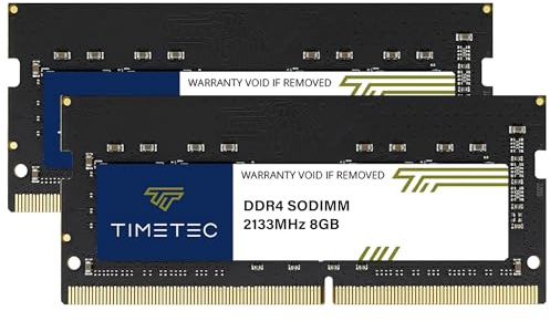 Timetec 16GB KIT (2x8GB) DDR4 2133MHz (PC4-2133P) PC4-17000 SODIMM Laptop RAM – 260-Pin 1.2V CL15 Non-ECC Unbuffered Memory Module for Laptop, Notebook, Mini PC, All-in-One