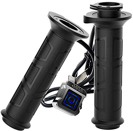 TOTMOX Manopole elettriche riscaldate per manubrio ATV da 22 mm di diametro, universali e intelligenti, colore: nero