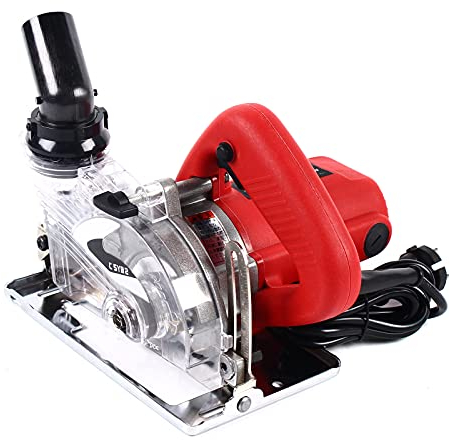 Tagliapiastrelle a parete elettrica, tagliapiastrelle, tagliapietra, 125 mm, per piastrelle, marmo, cemento, legno, 1800 W, compatibile con sottovuoto