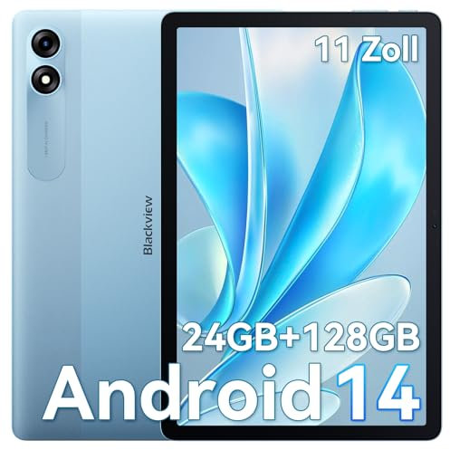 Blackview Tab90 Tablette 11 Pouces, 24Go+128Go(TF 2TB) Tablettes Android 14 Dual 4G SIM ＆ 5G WiFi, 1.6Ghz Octa Core 8200mAh Tablette Tactile AVCE Widevine L1/Face ID