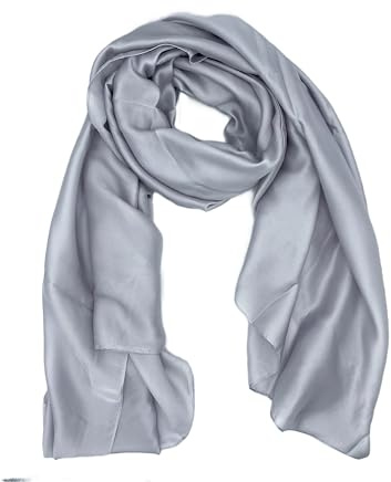 Foulard/stola sartoria A.Caracciolo 100% seta (ARGENTO)