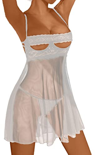 Cocila Ofertas para El Dia De La Mujer Babydoll Entrepiernas Abiertas Lenceria Erotica Tallas Grandes Mujer Conjunto Bralette Y Braguitas Ropa Exotica De Mujer Liquidación Mis Pedidos