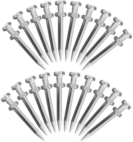 KONTONTY 20piezas Clavos para Aireadores De Césped De Metal Herramientas para Airear Césped Accesorios para Pinchos De Jardín