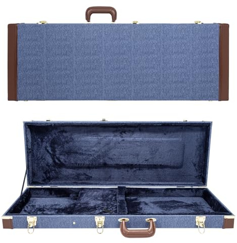 HOHIYO 41.4 Inches Electric Guitar Hard Shell Case Portable Square Guitar Case Hardshell Standard Electric Guitars, Guitar Accessories for Travel, Home & Stage