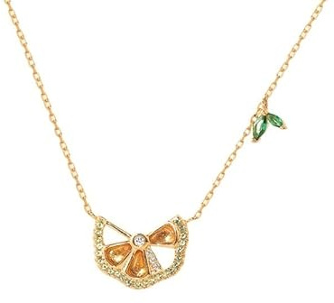 Collana di Gioielli a Catena con Decorazione Estiva per Il Collo in Argento con clavicola Fresca e Adorabile al Limone