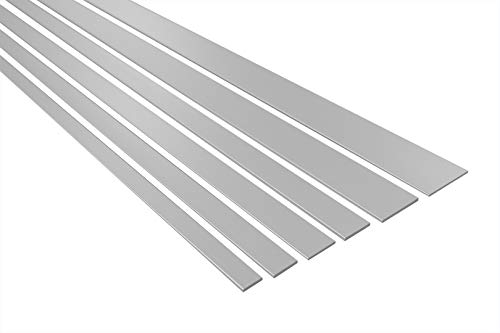 2 Meter | Bastler Flachleiste Alu eloxiert | Effector | B00 | silber