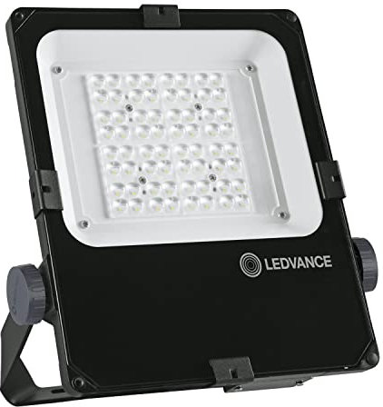 LEDVANCE Fluter LED: für Wand/Mast/Boden/Decke, FLOODLIGHT PERFORMANCE ASYM 45x140, 50 W, 220…240 V, Cool White, 4000 K, Gehäusematerial: Aluminium, IP66, 1-er-Pack