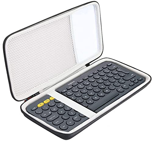 Khanka Custodia per Logitech Pebble Keys 2 K380s/Logitech K380,Tastiera Bluetooth Wireless Multi-Dispositivo, solo Custodia (Rivestimento Bianco)