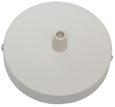 LEDSone Placca a sospensione con rosetta da soffitto, per lampada a sospensione, 100 mm, colore bianco, colore bianco