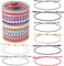 Adramata 35 Pcs Freundschaftsarmband für Damen Herren Verstellbar Gewebt Freundschaftsbänder Geflochtenes Schnurarmband Bunt Handgefertigt Seil Freundschaft Armband Set Sommer Strand Boho Armbänder