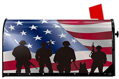 Memorial Day American Flag Mailbox Covers Magnetic Mailbox Wraps Post Letter Box Cover Standard Oversize 21 X 18 Mailwrap Garden Home Decor