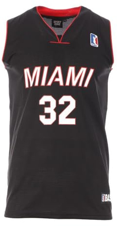 Sport zone Miami Basketball-Trikot, Schwarz, Herren, Miami 32, Schwarz , L