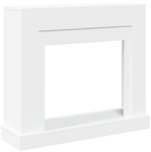 vidaXL Cornice per Camino Bianca 100x30x87,5 cm in Truciolato, Cornice per caminetto, Struttura per Camino, Decorazione Camino, Telaio per Camino