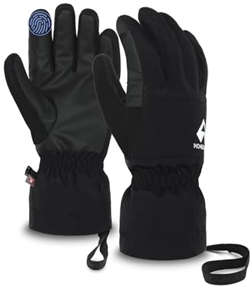 Gants Pioneer Camp pour hommes, tous doigts tactiles, gants d’hiver extra chauds, gants de ski unisexes imperméables, respirants, thermiques pour homme et femme