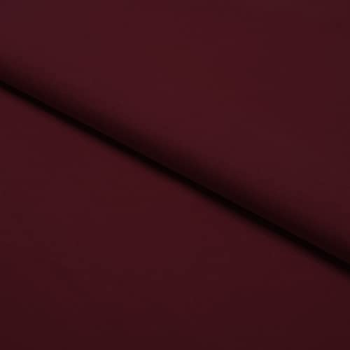 3 Meter Baumwollstoff Meterware Uni Linon - Einfarbiger Stoff, 100% Baumwolle, 150 cm breit – Weiche & Pflegeleichte Qualität – Für Bettwäsche, Bekleidung, Vorhänge, Tischdecken (Bordeaux Rot)