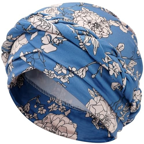 LIMHOO Women's Pre-Tied Twisted Braid Turban Hat Boho Head Wrap Beanie Cap