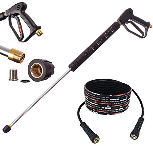 Eau Chaude Pistolet 25m Tuyau 250bar DN6 Lance Buse pour à Nettoyeur Haute Pression Karcher HD HDS