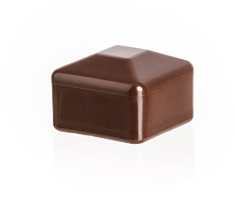 EMFA Capuchon pour Poteau carré 70x70 mm Marron 10 pièces Chapeau de clôture Tube Plastique 7x7 cm