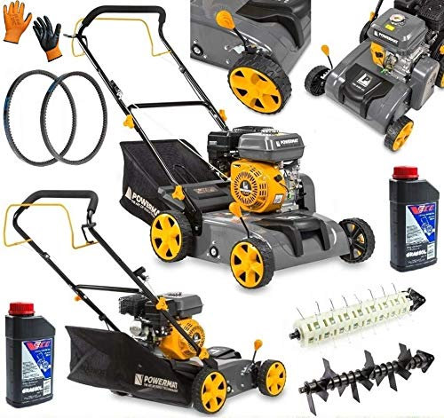 Powermat Aeratore e scarificatore a benzina, 6,5 KM, PM-AWS-65 380mm Larghezza di lavoro