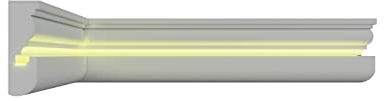 Indirekte Beleuchtung LED Lichtprofile Wand Stuckleiste Styroporleisten Profil 26 Meter+4 Ecken BL 10