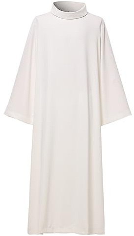 BLESSUME Robe de costume du clergé de l'église catholique ALB, blanc ivoire, XX-Large