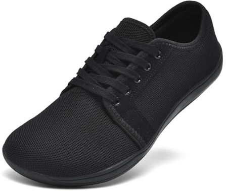 Gugifcto Scarpe Barefoot Minimaliste Uomo Donna Leggere Scarpe a Piedi Nudi con Zero Drop Soles Black 36