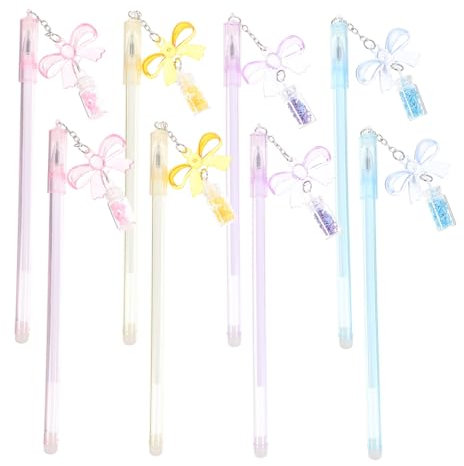 SHINEOFI 8piezas Bolígrafos Decorativos Brillantina Para Escritura Casa Escuela y Oficina Aleatorios