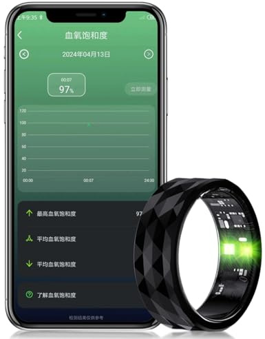 Smart Ring, Bärbar Fitness Sleep Tracker för Män och Kvinnor, 7 Dagars Batteritid, Vattentät, Stöder Flera Sportlägen, för LuckRing APP