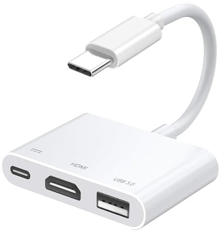 LEDODO Adattatore USB C Hdmi, Adattatore USBC to Hdmi 4K Con Porta 100W PD e USB3, Convertitore Av Digitale Multiporta Per Macbook Pro, iPhone 15, Tablet, Switch E Altri Dispositivi USB-C