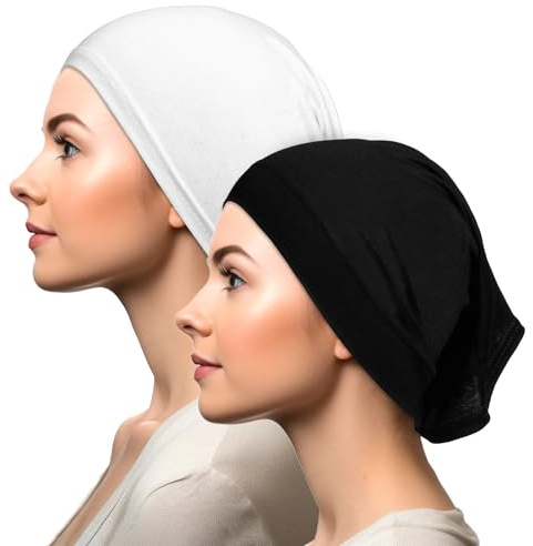 QfwdfcTrenz 2PCS Women Hijab Undercap, Hijab Tube Cap with Skin-Friendly Material Breathable Cap Underscarf Islamic Muslim Headscarf Headwrap Inner Head Scarf Turbans for Women