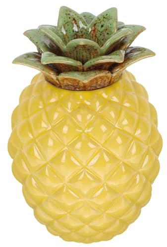 HOLIDYOYO Barattolo Di Ceramica Per Tè Sfuso Coperchio Ermetico Contenitore Per Conservazione Del Tè Ananas in Ceramica Resistente Decorazione Da Cucina Snack e Regali