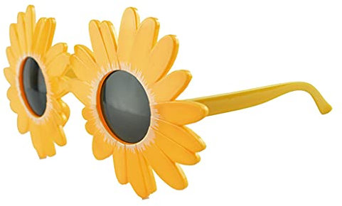 HomeDecTime Kinder Mädchen Jungen Blumen Baby Sonnenbrille Partybrille Dekobrille, 100% UV 400 Schutz - Gelb