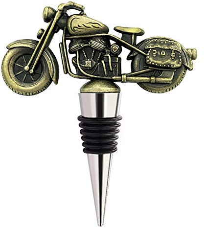 Flaskpropp, vintage dekorativ flaskpropp för vin, unika motorcykelgåvor för män