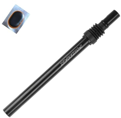 Promax Kerzensattelstütze Schwarz mit Federung Ø 25,4 mm Länge: 350 mm inkl. Schlauchflicken