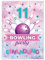 Minkocards 12 Einladungskarten zum 11. Kindergeburtstag Bowling Kegeln Bowling-Party Mädchen Einladungen zum elften Einladungen elfte Mädchengeburtstag