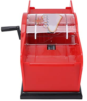 Ejoyous Macchina Per Mescolare Carte Manuale Con Manovella, Dispositivo Per Mescolare Carte, Miscelatore Per Poker Per Una Miscelazione Perfetta, Accessorio Per Tavoli Poker (Rosso)