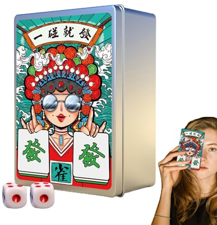 Mahjong bärbar Mahjong kortspel - 146 st/set amerikanska Majhong- | Hållbara Mahjong spelkort, kinesisk Mahjong bärbar bärbar med stort tryck för , festival