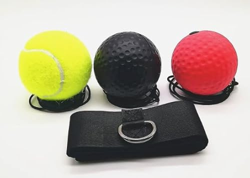 VNHATY Palla di reazione montata sulla testa palla da boxe con cinghia regolabile per la coordinazione occhio-mano allenamento pratico all'aperto