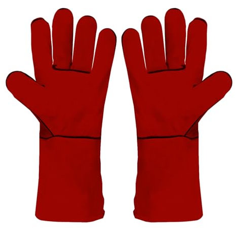 Apradas Gants de soudage en cuir résistants à la chaleur pour soudure, jardinage, tronçonneuse ignifuge, pour homme et femme