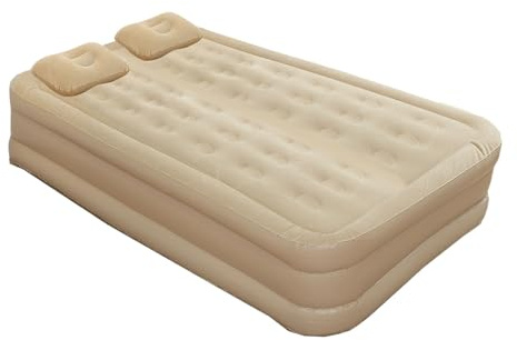 Generico Cama de aire doble con bomba incorporada, colchón inflable automático,Colchón de camping Colchón incorporado Twin - Pliegue de piso plegable para sala de estar para sala de estar